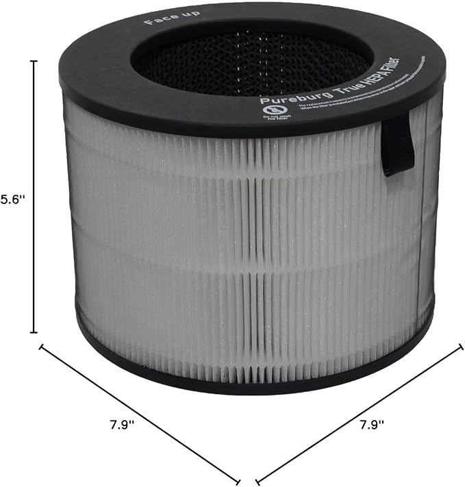 PUREBURG Replacement Filter Compatible with LG PuriCare AeroTower U9C Series U9CV2B U9CS1C U9CV1C Air Purifying Fan,H13 4-Stage Filtration Activated Carbon Air Clean