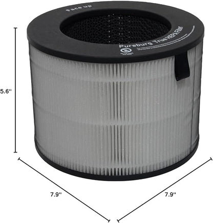PUREBURG Replacement Filter Compatible with LG PuriCare AeroTower U9C Series U9CV2B U9CS1C U9CV1C Air Purifying Fan,H13 4-Stage Filtration Activated Carbon Air Clean