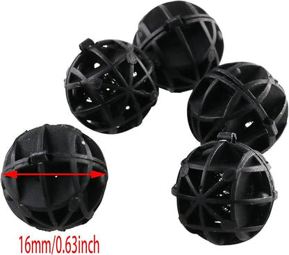 100pcs Bio Balls Filter Media with Sponge Aquarium Filter Media Tank Bio Balls, for Fish Tank, Aquarium, Pond Filter Media