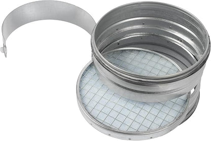 8" Inch Inline Round Duct Filter - G4 Class Filter with Mesh Screen - Dust Collection and Air Purification - Rigid or Flexible Vent Hose Filter