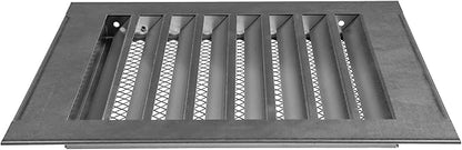 Repa Market 8" x 8" Inch (Inner Dimensions) Galvanized Steel Soffit Vent Cover - Louvered Square Gable Vent with Mesh Screen - Intake/Exhaust Ventilation Grill - HVAC Ducting Return Air Vent Cover