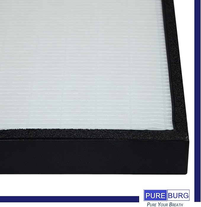 PUREBURG Replacement Filter Compatible with Rabbitair BioGS BioGP SPA-421A SPA-582A Air Purifiers, H13 HEPA Air Clean dust PM2.5 Odor smoke VOCs