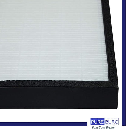 PUREBURG Replacement Filter Compatible with Rabbitair BioGS BioGP SPA-421A SPA-582A Air Purifiers, H13 HEPA Air Clean dust PM2.5 Odor smoke VOCs