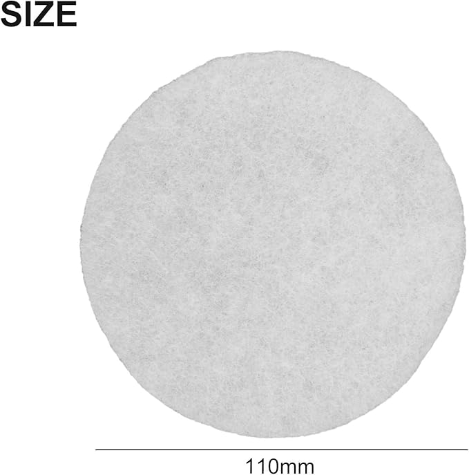 Air Filter G3 for Helios ELF-DLV 125, 10 Pack, 110 mm Diameter, Synthetic PET Fiber, Coarse Dust Retention, for ISO Coarse 50%, F1F1K1 Fire Rating, Up to 100°C