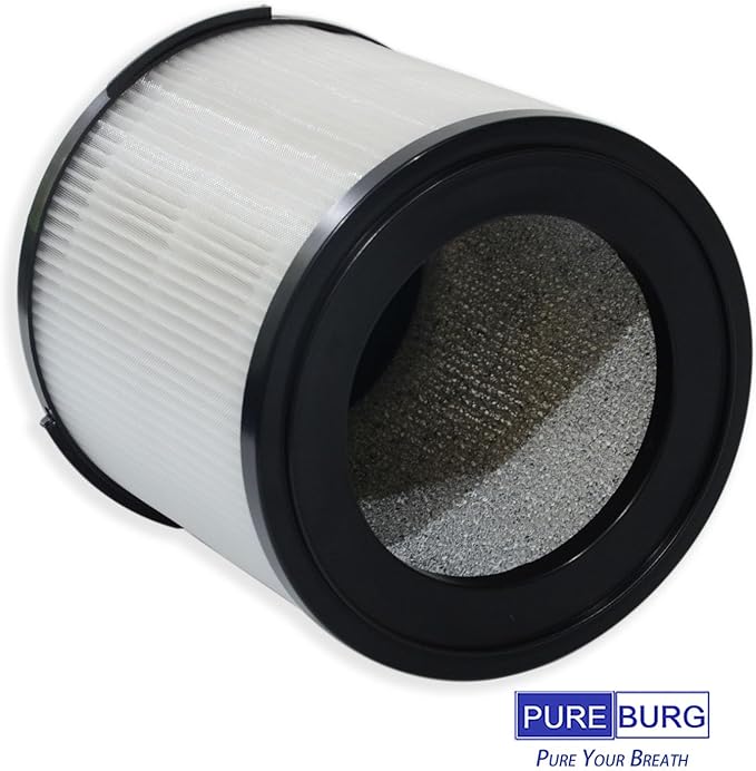 PUREBURG Replacement Filter Compatible with Morpilot, Keenstone,ASLOTUS ELITUN Safe-Mate KJ130V1 Air Purifiers, H13 HEPA Activated Carbon 2-Pack Air Clean Dust VOCs Odor