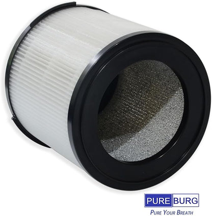 PUREBURG Replacement Filter Compatible with Morpilot, Keenstone,ASLOTUS ELITUN Safe-Mate KJ130V1 Air Purifiers, H13 HEPA Activated Carbon 2-Pack Air Clean Dust VOCs Odor