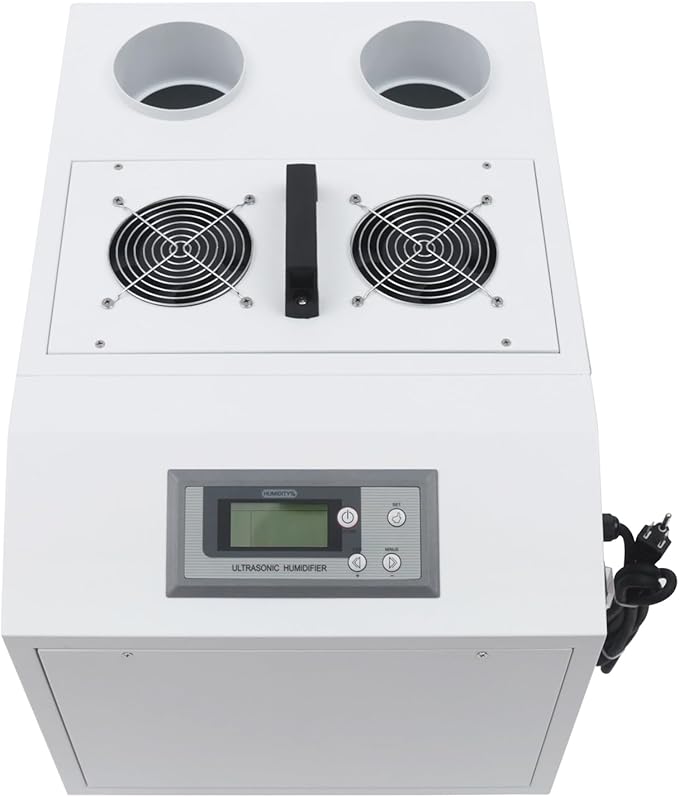 Ultrasonic Industrial Humidifier, 1200W 110V 15kg/h Agricultural Air Humidifier Sprayer Automatic Mist Cooling Machine Cool Mist Humidifiers w/Water Filter for Greenhouses Supermarkets Warehouses