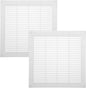 Vent Systems 10" x 10" Inch (Opening Dimensions) - Pack of 2 - Plastic White Soffit Vent Cover - Flat Square Air Vent Grille - Air Vent Deflector - HVAC 12" x 12" Inch (Overall Dimensions)