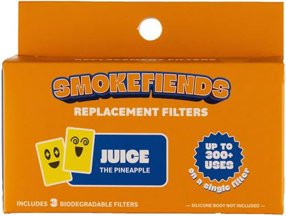 3 Pack Replacement Filters | Discreet HEPA & Carbon Filtration | Biodegradable & Up to 300+ Uses (Juice Pineapple) | Packaging May Vary