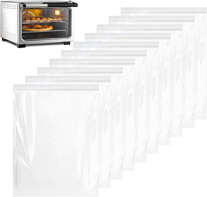 GrateGleam - 10 Pack Oven Rack Cleaning Bags | Heavy-Duty Leak-Proof Degreaser Soaking Bags with Secure Zip Seal for Stove Grates, BBQ Grills, Toaster Ovens, Roasting Pans and Camping