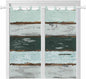 Blue Teal Bathroom Curtains 63 Inch Length, Window Curtains Tab Top, Vintage Wooden Retro Art Farmhouse Barns Light Filtering Window Treatments Drapes 52"x63" 2 Panel