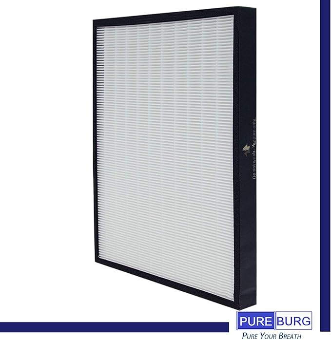 PUREBURG Replacement Filter Compatible with Rabbitair BioGS BioGP SPA-421A SPA-582A Air Purifiers, H13 HEPA Air Clean dust PM2.5 Odor smoke VOCs