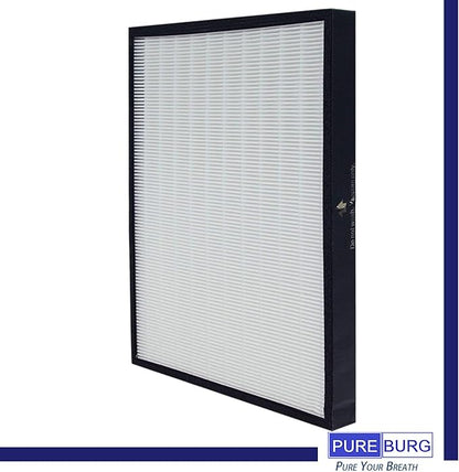 PUREBURG Replacement Filter Compatible with Rabbitair BioGS BioGP SPA-421A SPA-582A Air Purifiers, H13 HEPA Air Clean dust PM2.5 Odor smoke VOCs