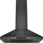 Wall Mount 36 Inch Range Hood 900 CFM, Ductless/Ducted Convertible, 3-speed Gesture Sensing & Touch Control, Black Painted Stainless Steel Vent Kitchen Hood with Permanent Baffle Filters
