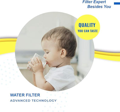 EXCELPURE RWF6100A Refrigerator Water Filter Replacement For Bosch Ultra Clarity Pro BORPLFTR50, BORPLFTR55, 12033030, 11025825, 11032531, B36CT80SNS, B36CL80ENS, WFC100MF, WFS200MF, 2PACK