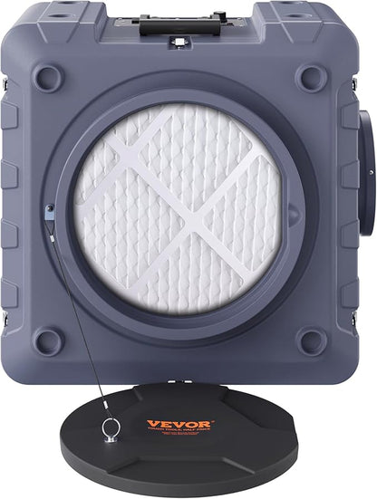 VEVOR Air Scrubber with 3-Stage Filtration, Stackable Negative Air Machine 800 CFM, Air Cleaner with MERV10, Carbon, H13 HEPA, for Home, Industrial and Commercial Use