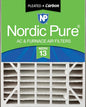 Nordic Pure 20x25x5 (19 3/4 x 24 1/4 x 4 7/8) Air Bear AC Filter Replacement MERV 13 Plus Carbon 1 Pack