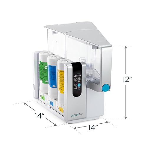 AquaTru Classic Alkaline Countertop Water Purifier | Certified 4-Stage Reverse Osmosis System Removes 84 Contaminants Including Forever Chemicals, Lead & Fluoride | Adds Minerals | No Plumbing