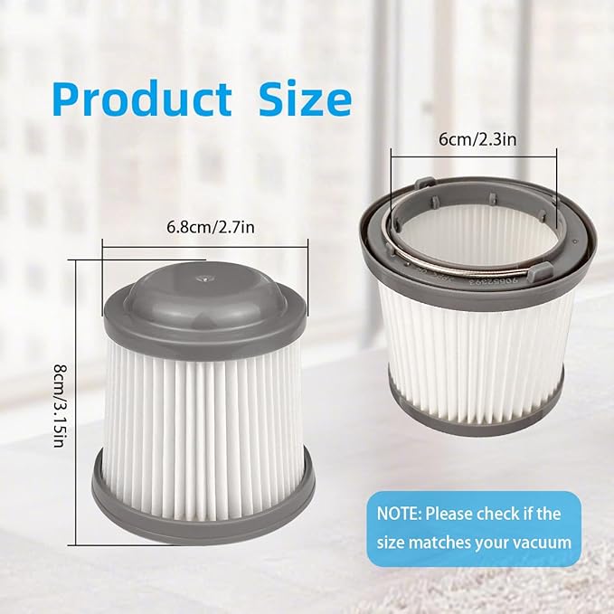 4 Pack PVF110 Replacement Filter for Black and Decker Handheld Pivot Vacuum BDH2000PL BDH2020FLFH PHV1410 PHV1810 PHV1210 BDH2020FL, Washable Hand Vac Filters