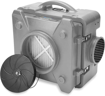 BlueDri Air Shield 550 HEPA Air Scrubber, Water Damage Restoration Equipment Air Purifier, Covers 1400 Sq. Ft, Daisy Chain Capable, For Commercial Use, Gray, BD-AS-550