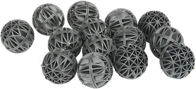 CNZ® 50pcs Black Aquarium Fish Tank Filter Bio-Balls Filtration Media, 1-inch (1-Pack)