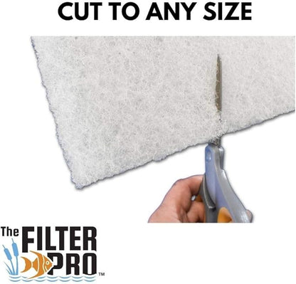 Beige Coarse Filter Media, 1.25" Thick, 12" x 56" Roll, Perfect for Aquariums, Ponds or Water Gardens, Made in USA