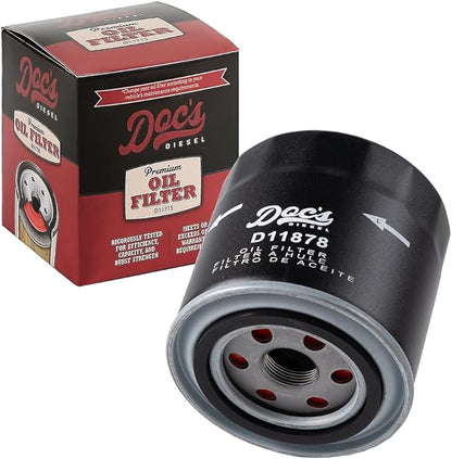Doc's Diesel Oil Filter D11878 | Compatible with Chevrolet/GMC 6.6L Duramax 2500HD, 3500HD 2020+ | Replaces PF26