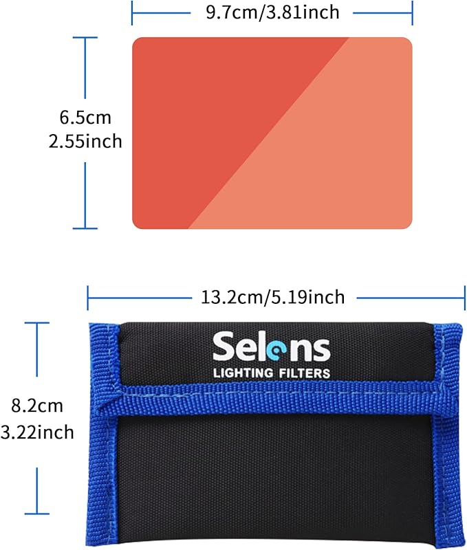 Selens 20 Pieces Universal Gels Lighting Filter Kit for Camcorder LED Video Light, 3.74” x 2.56” Transparent Color Correction Lighting Film Plastic Sheets