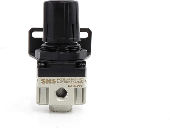 SNS Air Compressor Pressure Regulator With Bracket and Gauge Female Thread 1/4 NPT 0-150 PSI Adjustable AR2000-N02