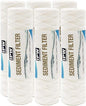 IPW Industries Inc. 50 Micron String Wound Water Filter for Universal Whole House Replacement Cartridge Sediment Filters for Well Water 10" x 2.5" - 6 Pack
