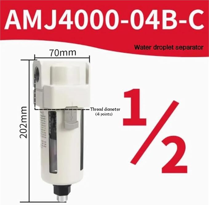 AMJ3000-03B/-03B-C,AMJ4000-04B/-04B-C,AMJ3000/4000 filter element type, water droplet separator for vacuum,AMJ series(AMJ4000-04B-C)