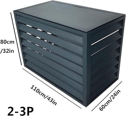 Pool pump covers for outside units, outdoor garbage can enclosures, aluminum outdoor garden air conditioner cover, sturdy and durable, noise-proof, suitable for gardens, balconies, walls ( Color : FOU