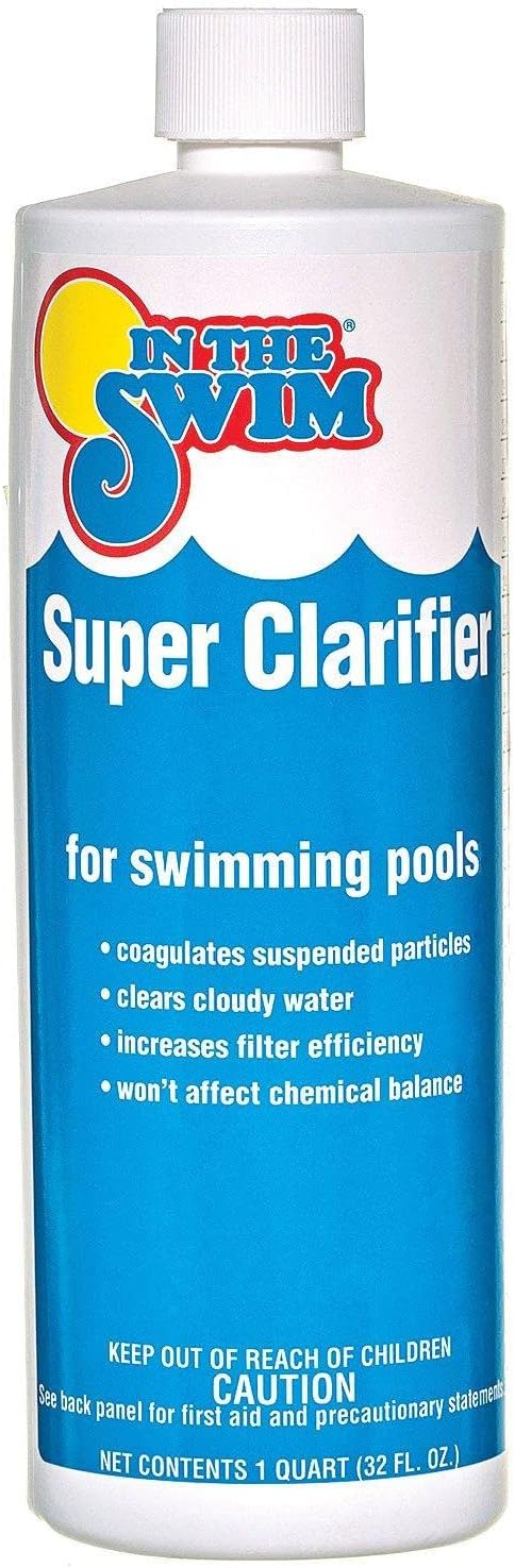 In The Swim Super Clarifier – Fast-Acting, Highly Concentrated Pool Water Clarifier for Crystal Clear Water & Improved Filter Efficiency – for Sand & Cartridge Filters - 1 Quart