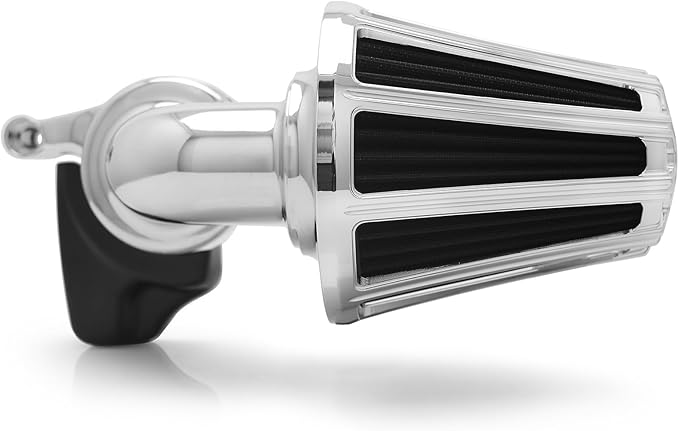 Big Sucker cone Air filter intake for harley air Cleaner Sportster Softail fatboy heritage dyna touring street road king Glide (Gauge style -Chromed, TypeD : Touring M8 17-UP, Softail 18-UP)