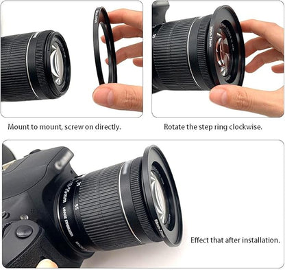 95 to 86mm Metal Step Rings/ 95mm to 86mm Step Down Ring Filter Ring Adapter for 95mm Camera Lens & 86mm UV CPL ND Filters Hoods Caps LingoFoto FS2067