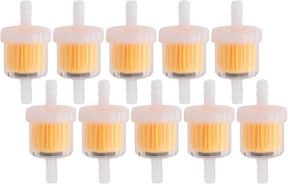 10PCS 1/4 Inch Gas Inline Fuel Filters, with magnet, Universal for Stratton Small Engine, Kohler, Kawasaki, Birggs, John Deere, Gasoline Generator Lawn Mower Motorcycle