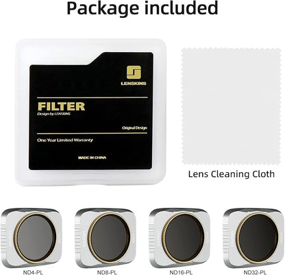 4-Pack ND/CPL Filters Set for DJI Air 2S Drone, ND4/CPL, ND8/CPL, ND16/CPL, ND32/CPL Filters Compatible with DJI Air 2S, Multi Coated HD Optical Glass Neutral Density & Polarizer Filter Kits