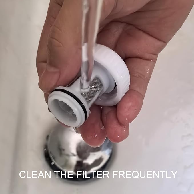 7/8'' Toilet Water Filter Adapter with SUS304 Mesh for 7/8 Toilet Tank Fill Valve and Bidet T Connector, 7/8 inch Male to 7/8 inch Female with Built-In Filter