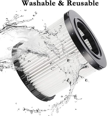 4 Pack DCV5801H Wet/Dry Vacuum HEPA Replacement Filter Compatible with DeWalt DCV580 & DCV581H, Reusable and Washable