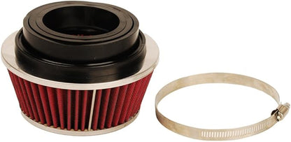 HIFROM 8161 Universal Clamp-On Air Filter Black Small Round Reverse Tapered fit 3 inch, 3 1/2 inch and 4 inch tubes