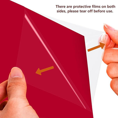 Lystaii 9pcs Gel Light Filter Color Correction Colored Overlays Transparent Color Film Lighting Gel Filter Plastic Sheets Correction 11.7 by 8.3 Inches for Film Video, Photo, Stage (Dark Red)