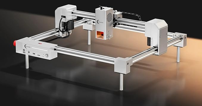 JL9 20W Laser Engraver and Cutter with Air Assist, Laser Engraving Machine for Wood Metal Acrylic Glass Stone, Powerful DIY CNC Laser Cutter 11.8" x 11.8" 20000mW Class1
