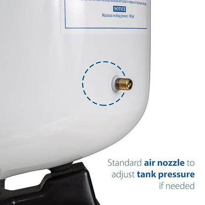 iSpring T55M 5.5 Gallon Residential Pre-Pressurized Water Storage Tank for Reverse Osmosis (RO) Systems , White