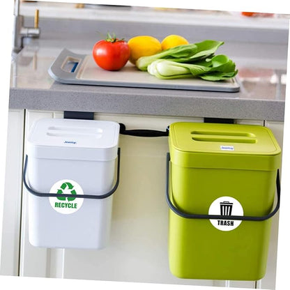 Bin Labels of Garbage Can Decals Material Reminding Stickers for Waste Sorting Indoor Recycling Bin Stickers