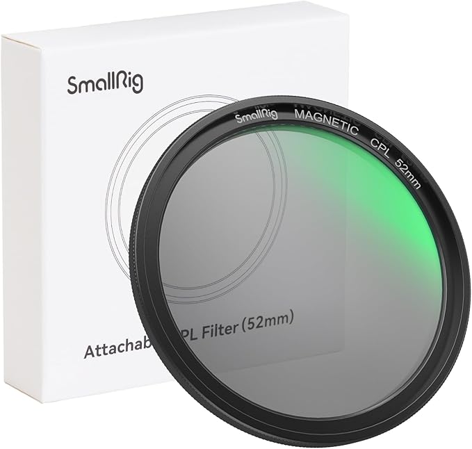 SmallRig 52mm Magnetic Circular Polarizers Filter, HD Optical Glass 28 Layer Multi Nano Coated Circular Polarizing Filter Magnetic CPL Ultra Slim Frame/Waterproof/Scratch Resistant - 4216