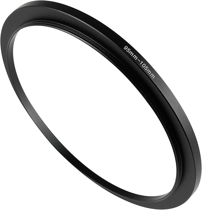 95-105mm Metal Step-Up/Down Ring Adapter Compatible with Mirrorless Cameras DSLR Lens, UV CPL ND Filter Thread Converter, Black