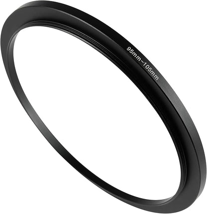 95-105mm Metal Step-Up/Down Ring Adapter Compatible with Mirrorless Cameras DSLR Lens, UV CPL ND Filter Thread Converter, Black