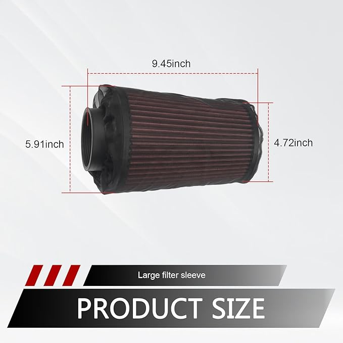 Car Cold Air Intake Filter Dustproof Cover, Universal Cone Protective Cover for High Air Intake Filters (Big)