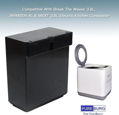 PUREBURG Replacement Filters Compatible with Break The Waves 3.8L, AIRMSEN 4L & MIDIT 3.8L Electric Kitchen Composter,2-Pack Activated Carbon Filter Air Clean