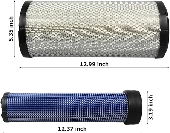 2SET P827653 P829332 Air Filter Kit Compatible with Bobcat 863 863G 964 873 873G Kubota Excavator KX080-4 KX080-3 KX080-3T Skid Steer Loaders SSV75C SSV65C Replace 6666375 6666376
